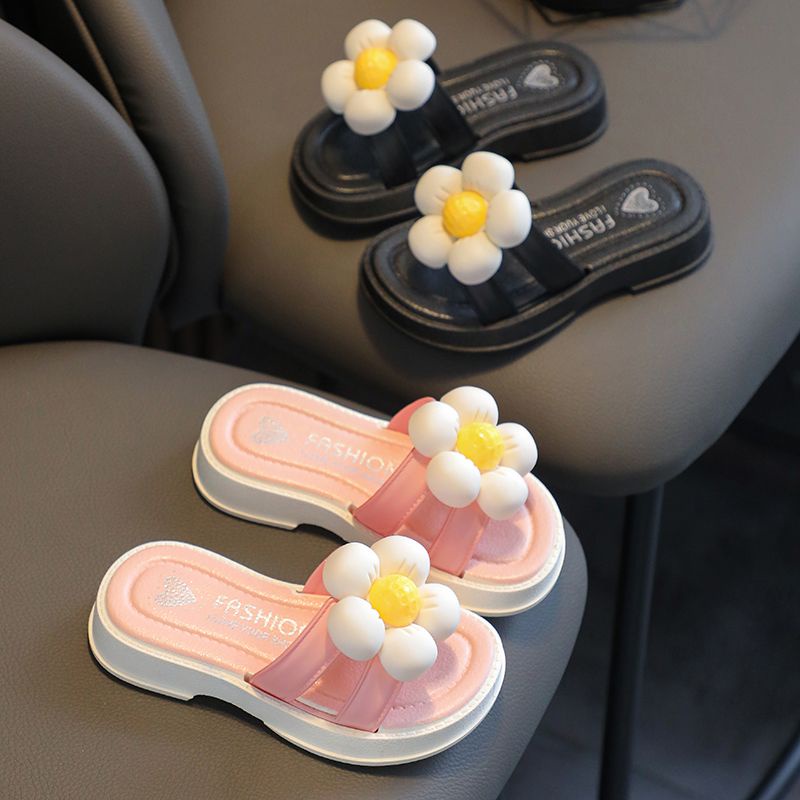 Dép Công Chúa Đế Dày Tăng Chiều Cao Chống Trượt Chống Thấm Nước In Hoa Dễ Thương Thời Trang Mùa Hè Cho Mẹ Và Bé GáiDép trong nhà