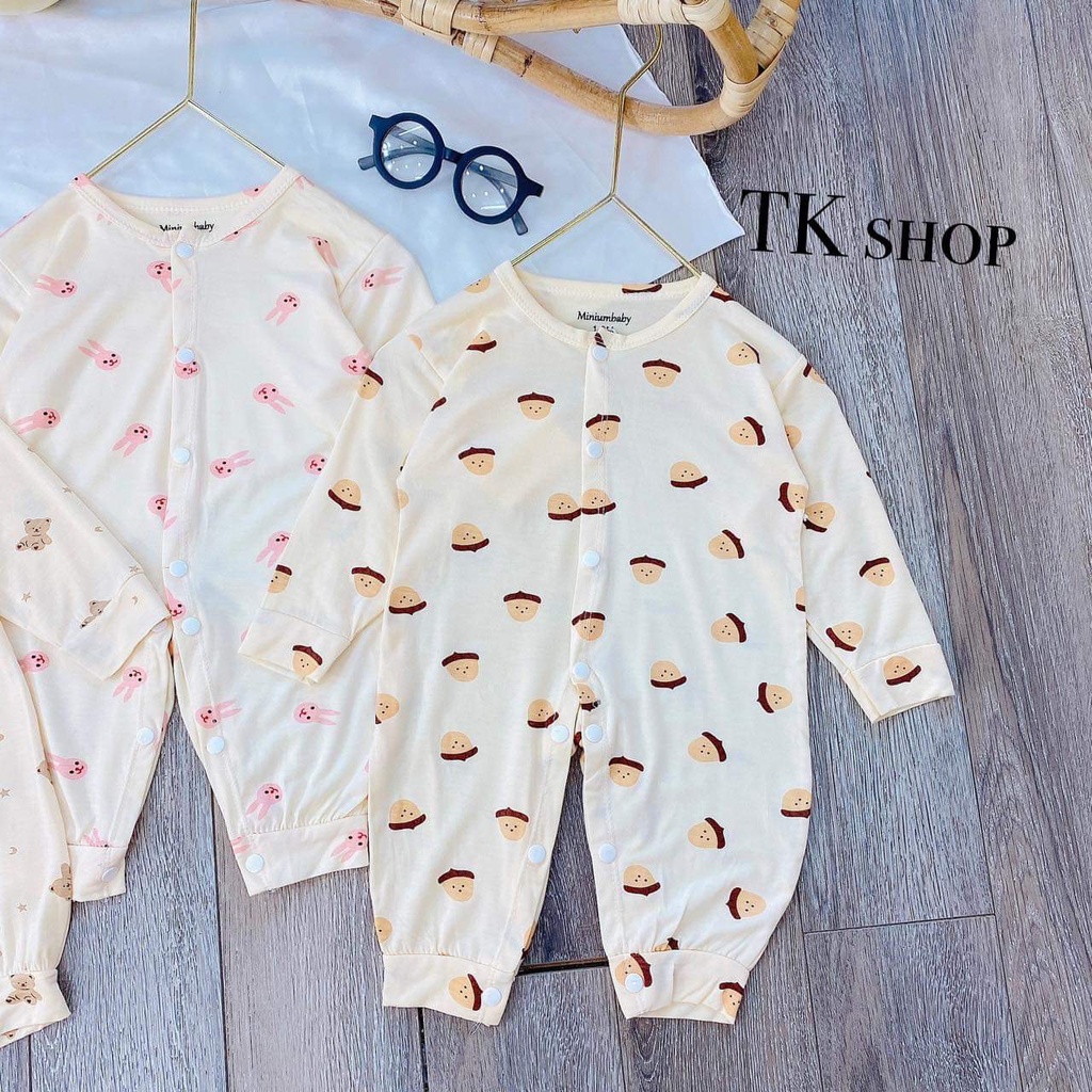 Sleepsuit chất petit siêu mát cùng hoạ tiết hàn quốc cho bé trai/bé gái