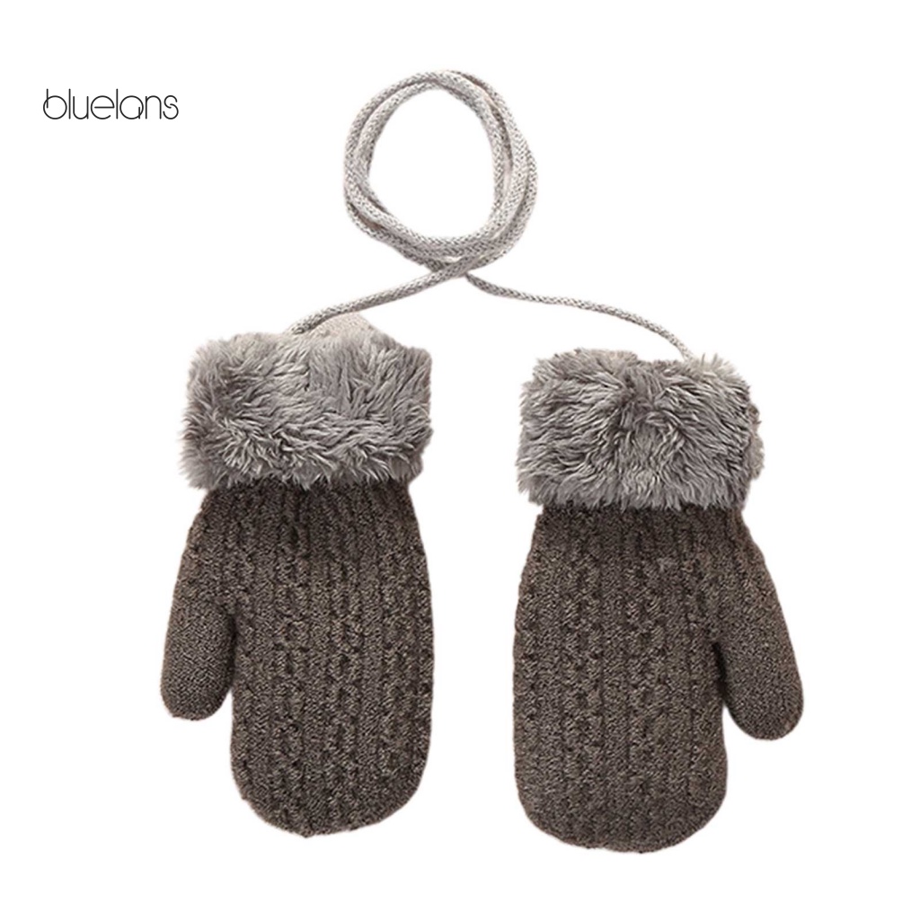 Găng Tay Dệt Kim Dày Dặn Thời Trang Mùa Đông Cho Bé 1-4 Tuổi