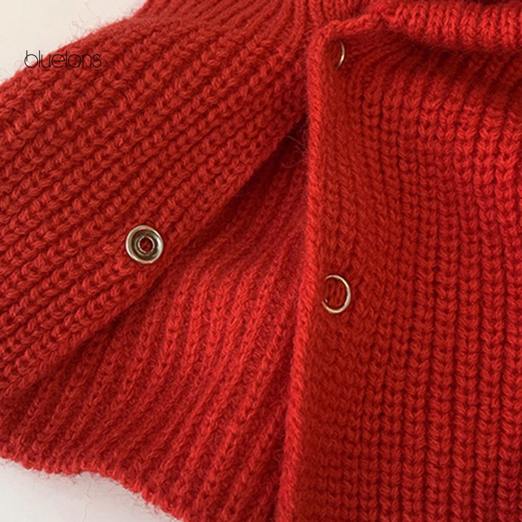 Khăn Choàng Cổ Dệt Kim Dày Dặn Mềm Mại Co Giãn Giữ Ấm Mùa Đông Cho Nữ