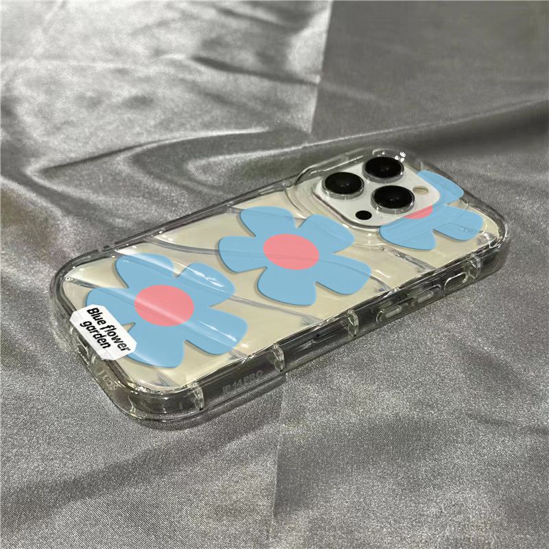 Ốp Điện Thoại Mềm Trong Suốt Họa Tiết Hoa Năm Cánh Cho Iphone 14Promax 1312 / 11 7 / 8plus xr / sins AVGX