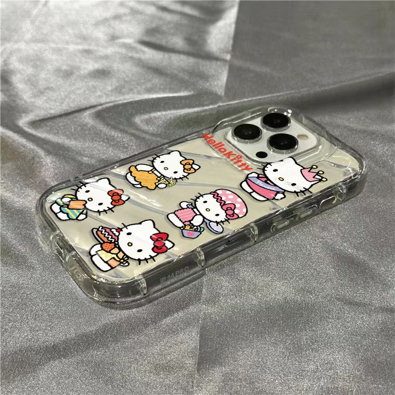 Ốp Điện Thoại Dẻo Họa Tiết Hoạt Hình Dễ Thương Chống Sốc Cho iPhone12 11Kitty14Promax 8Plus 137