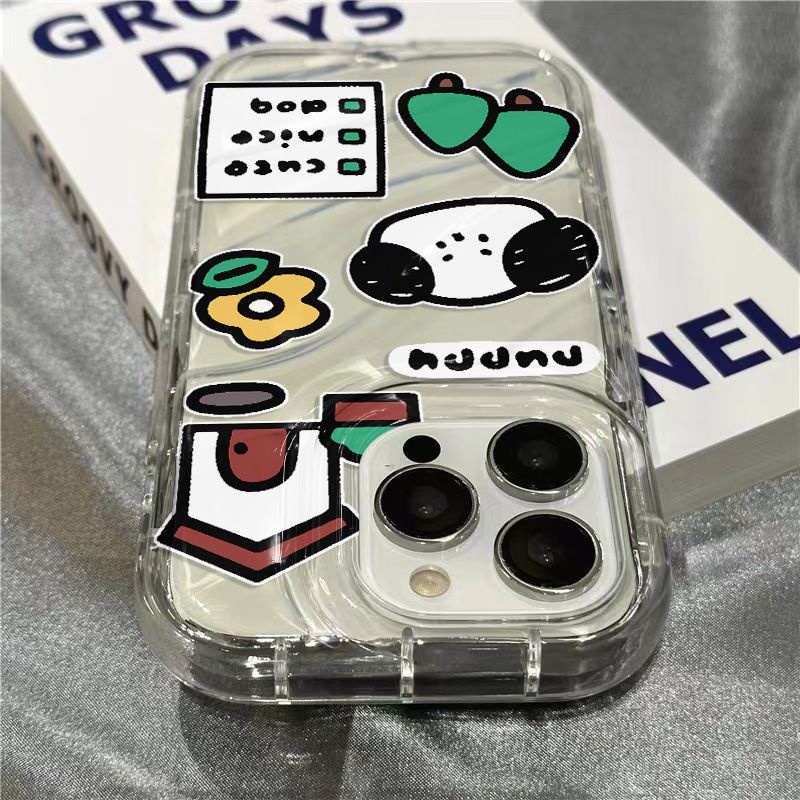 Ốp Điện Thoại Mềm Trong Suốt Họa Tiết Cún Và Cây Dễ Thương Cho iPhone14promax 1312 / 11 7 / 8plus xr / sins G90F