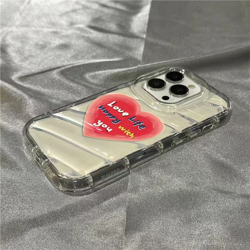 Ốp Điện Thoại Mềm Trong Suốt Họa Tiết Trái Tim / Chữ Tiếng Anh Dễ Thương Dành Cho Iphone 14 Pro Max 8111312Plussins7 / Gafhhhh