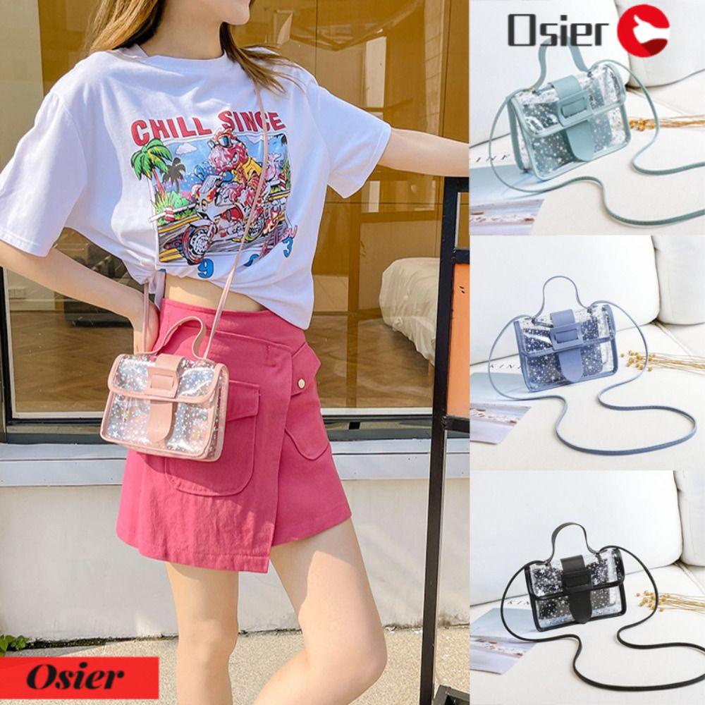 OSIER1 Túi Xách Nữ Trong Suốt Họa Tiết Ngôi Sao