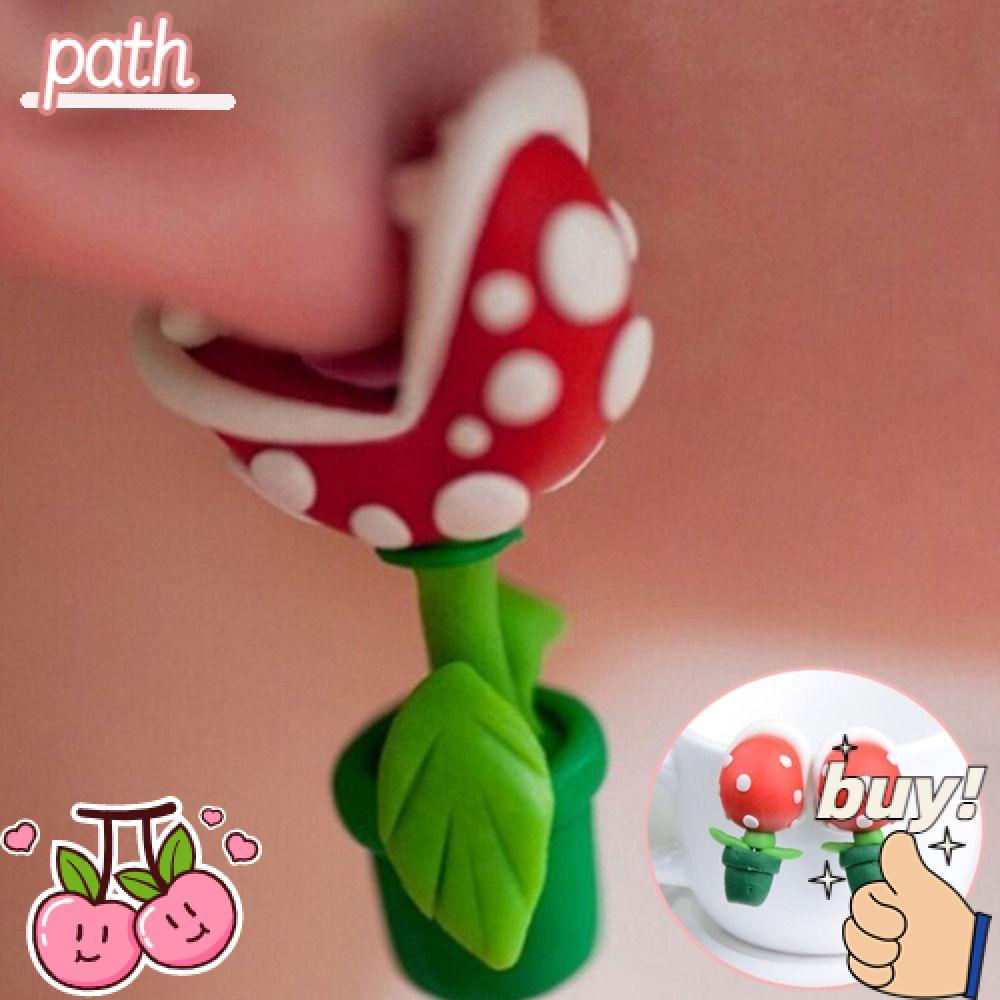 PATH Khuyên Tai Hình Hoa Đất Sét Polymer Nhiều Màu Sắc Thiết Kế Mới Dành Cho Tiệc Tùng