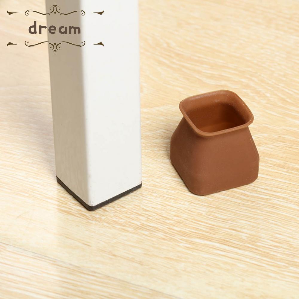 【DREAMLIFE】Chair Foot Pad Pads Silicone Table Floor Protection 3.7*3.7*3cm BPA Free