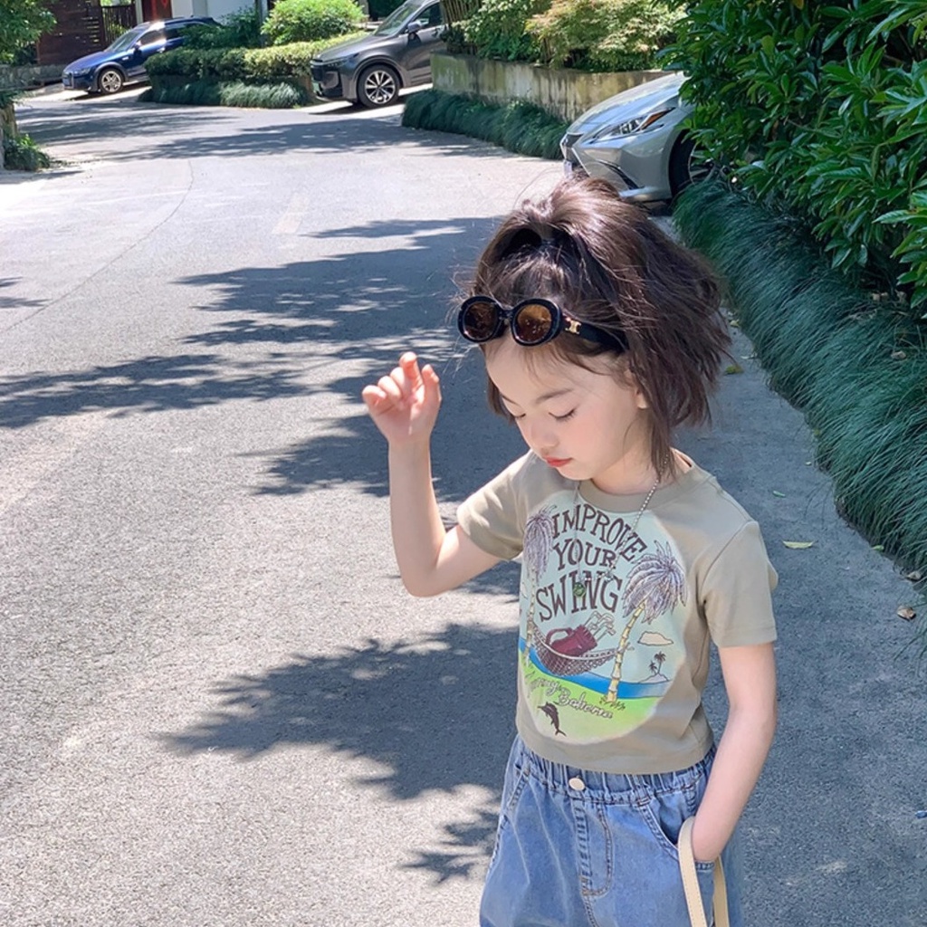 Áo Thun Ngắn Tay Phong Cách Hàn Quốc Năng Động Trẻ Trung Dành Cho Nữ