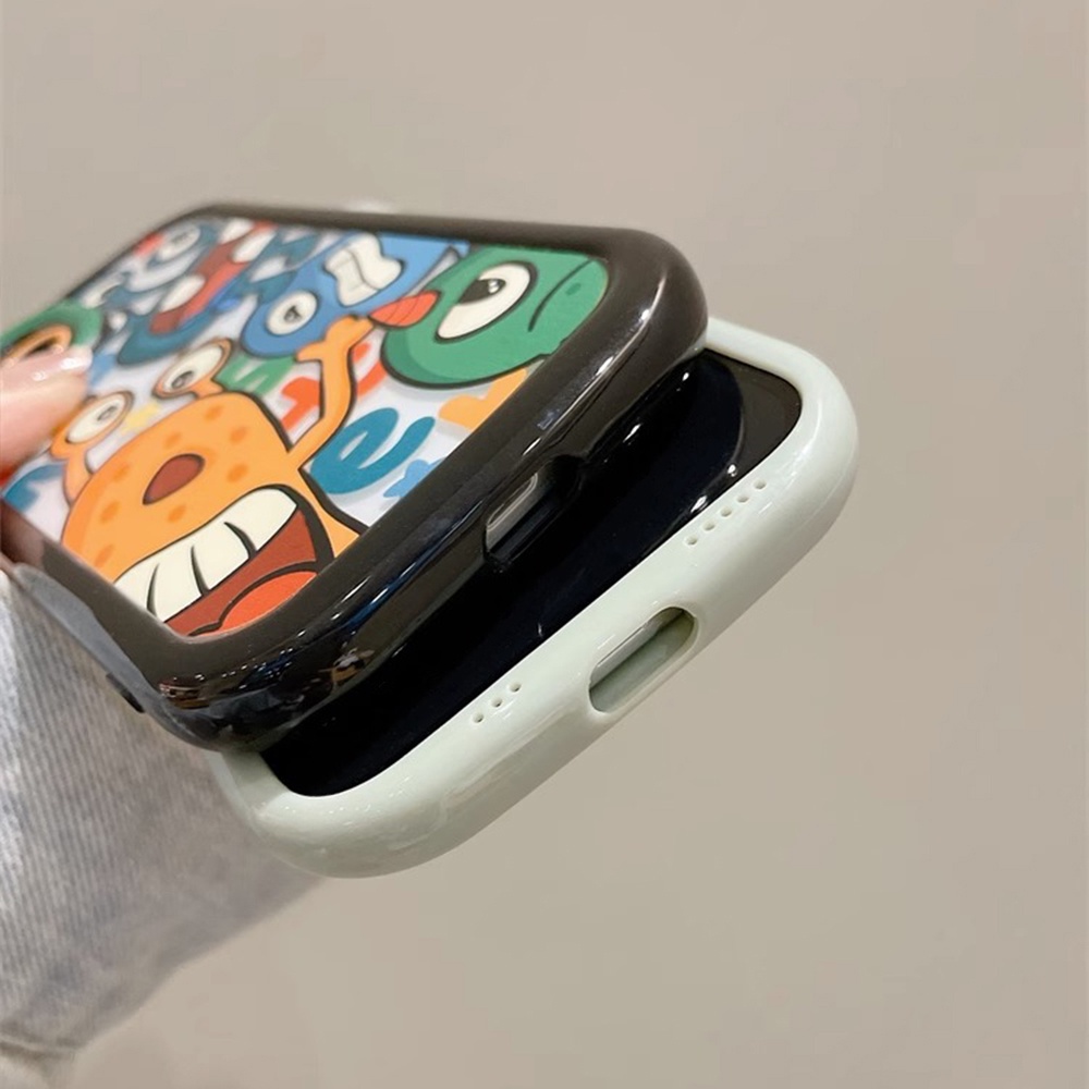 Ốp Điện Thoại TPU Dẻo Họa Tiết Hoạt Hình Quái Vật Dễ Thương Chống Sốc Cho IPhone 11 12 13 14 Pro Max