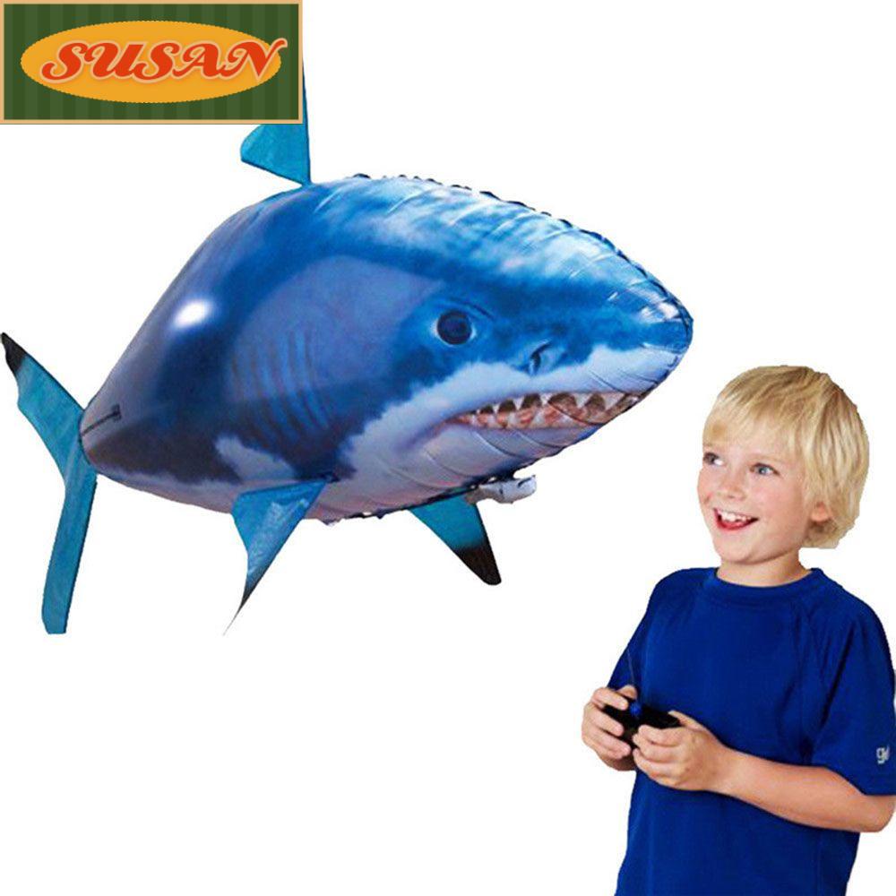 SUSANS Đồ Chơi Bong Bóng Helium Hình Cá Mập Điều Khiển Từ Xa Vui Nhộn Dùng Làm Quà Tặng Sinh Nhật
