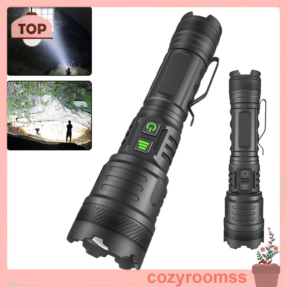 Đèn Pin Chống Nước IPX4 1200LM 30W LED Có Thể Sạc Lại Bằng Cổng USB