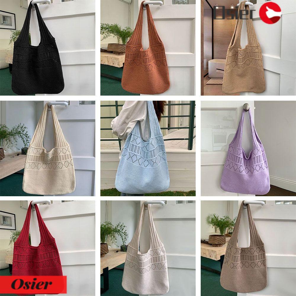 OSIER1 Túi Xách Đan Len Cỡ Lớn Thời Trang Cho Nữ