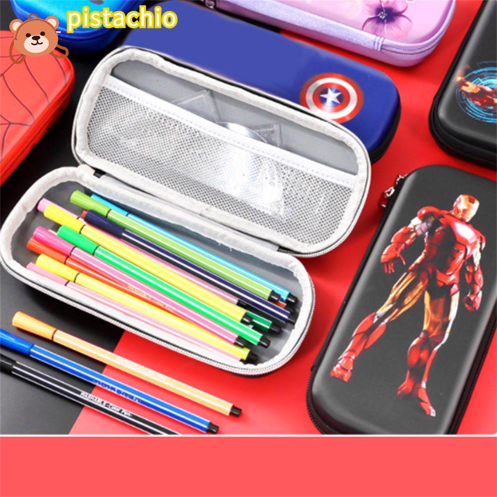 PISTA Túi Đựng Bút Chống Nước In Hình Hoạt Hình 3D Dành Cho Học Sinh