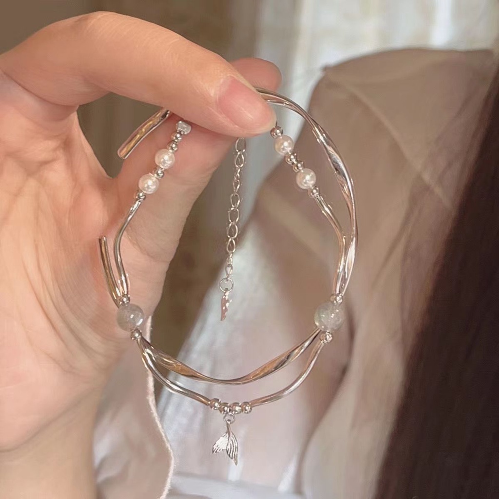 Vòng Tay Hợp Kim Bạc Thời Trang Mùa Hè 2023 Cho Nữ