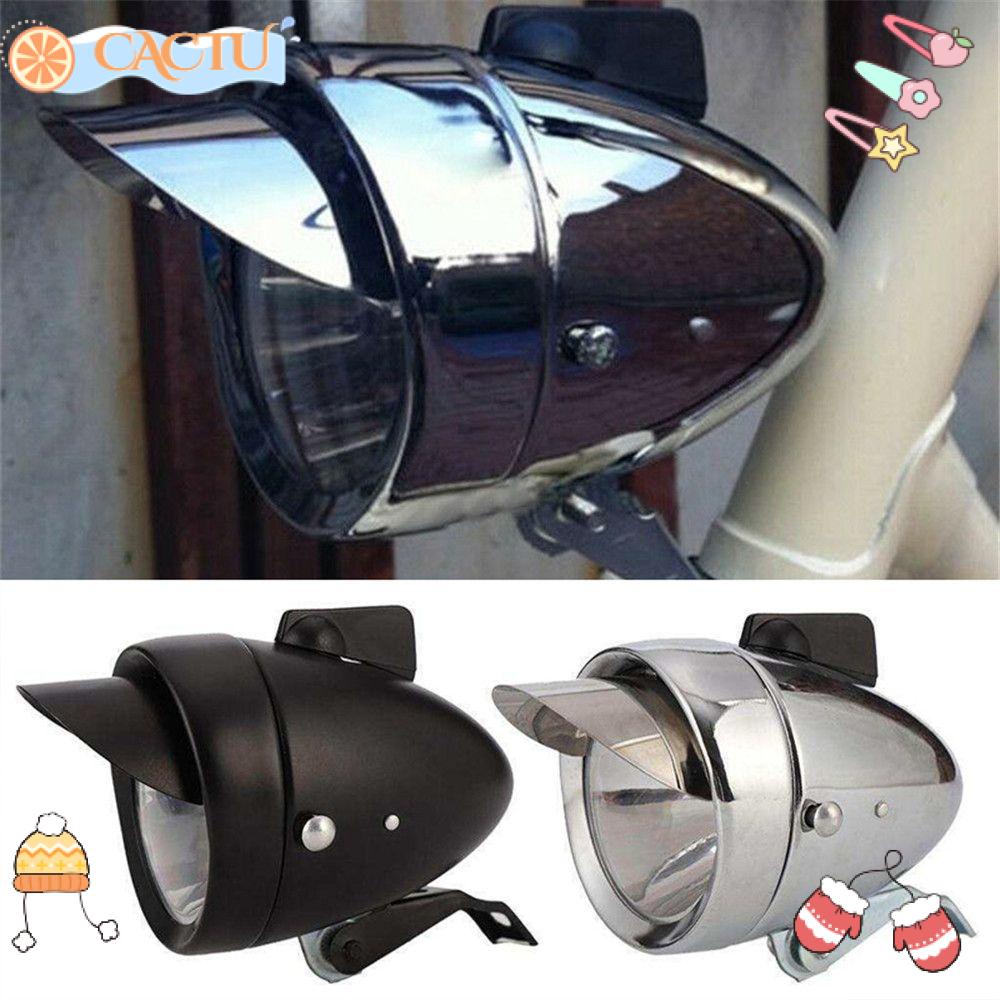 CACTU Đèn Pha Xe Đạp Kim Loại Chrome