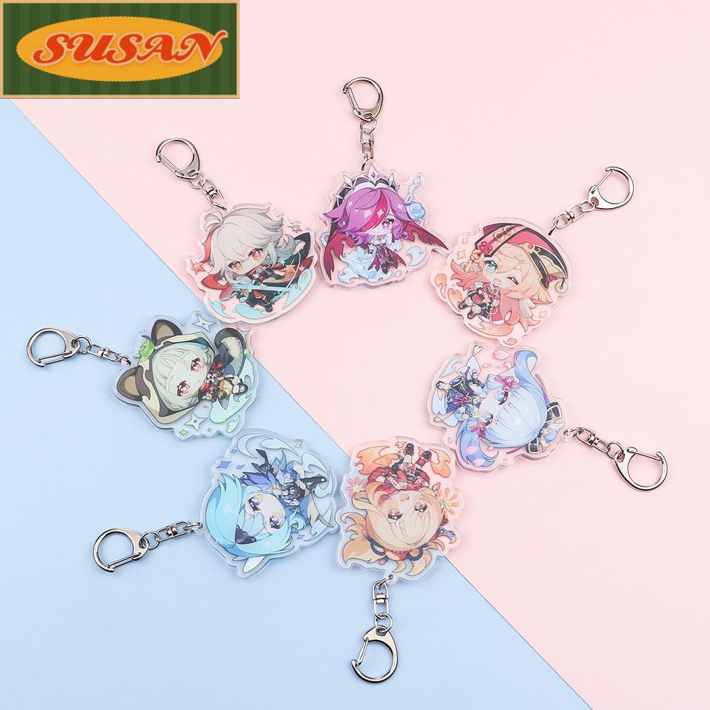 SUSANS Giá Đỡ Chìa Khóa Xe Hơi Mặt Hình Va Chạm Vui Nhộn Thời Trang