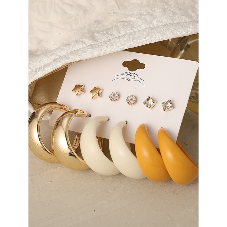 Đôi Bông Tai Hình Giọt Nước Đính Ngọc Trai Thời Trang Cho Nữ