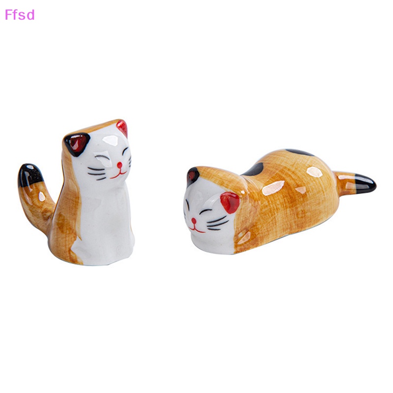 {Ffsd} Giá Đỡ Muỗng Đũa Bằng Gốm Hình Mèo May Mắn Dễ Thương Trang Trí Nhà Bếp * Bán Chạy