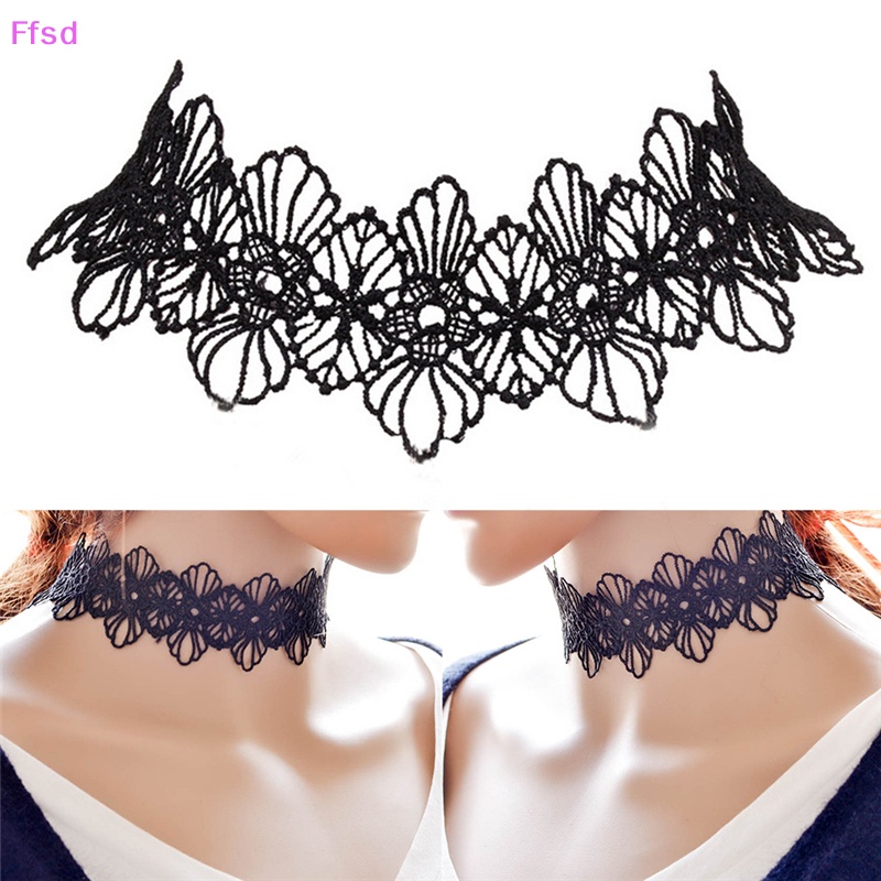 Vòng Cổ Choker Ren Màu Đen Phong Cách Cổ Điển Quyến Rũ