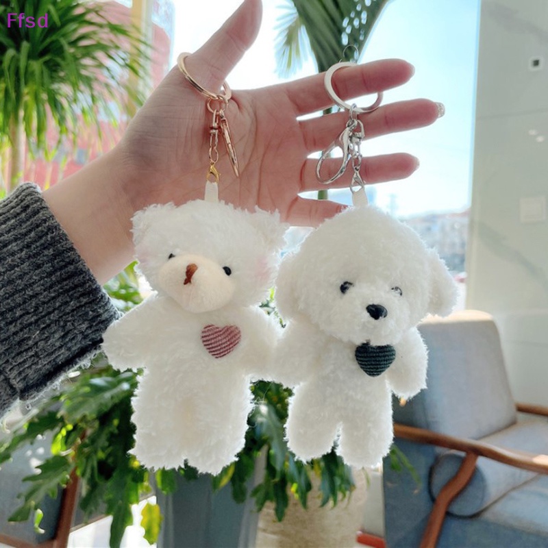 1 Móc Khóa Hình Gấu Nhồi Bông Mềm Mại Đáng Yêu