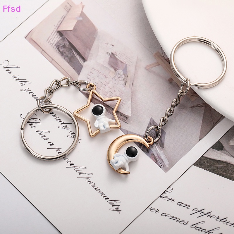 {Ffsd} Móc Khóa Cặp Đôi Hình Mặt Trăng Ngôi Sao Thiết Kế Sáng Tạo Lãng Mạn