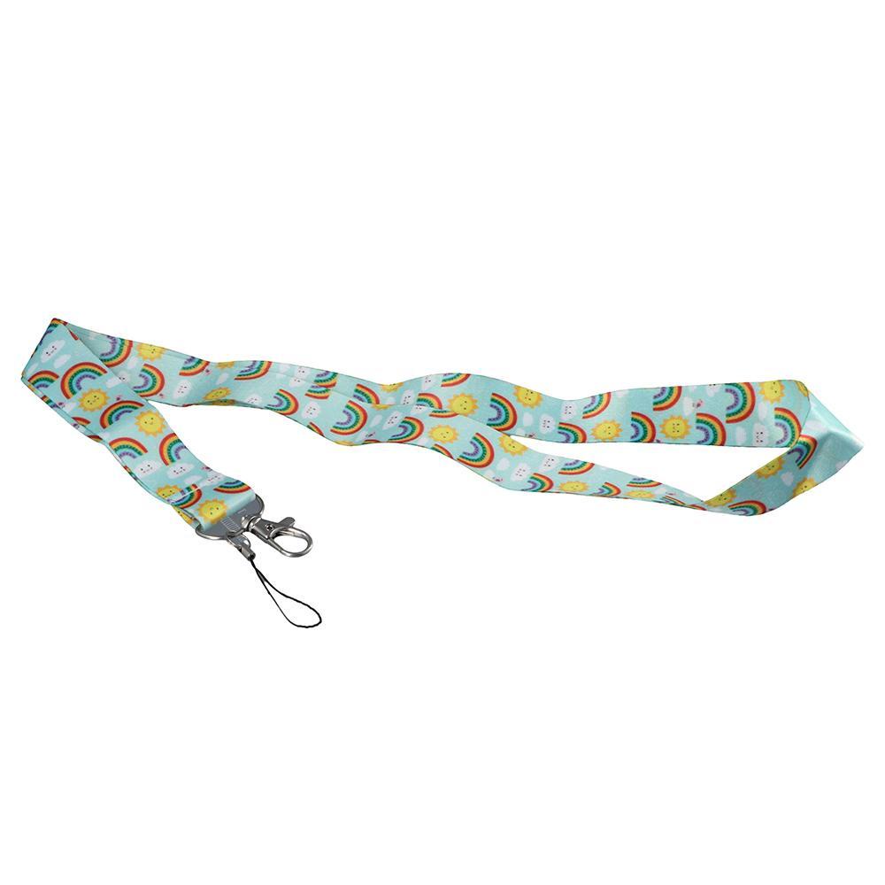 CHOOKEY Dây Đeo Thẻ ID / Chìa Khóa Màu Cầu Vồng Dễ Thương Tiện Dụng Cho Văn Phòng