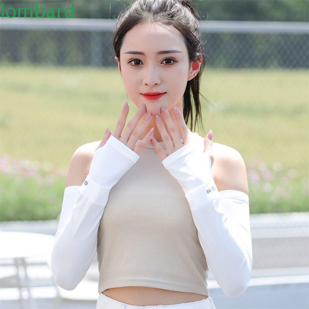 LOMBARD Găng Tay Nylon Mỏng Co Giãn Chống Nắng Tia UV Bảo Vệ Khi Lái Xe Cho Nữ