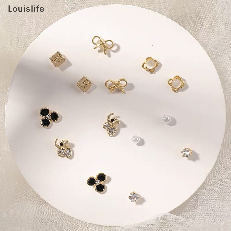 Set 7 Đôi Bông Tai Louislife Phong Cách Hàn Quốc Thời Trang Cho Nữ