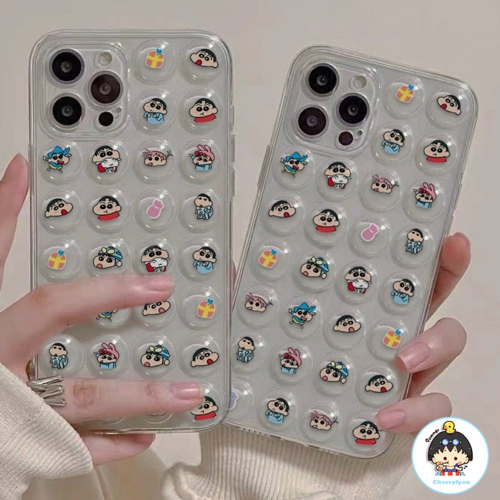 Ốp Điện Thoại TPU Dẻo Họa Tiết Hoạt Hình Cậu Bé Bút Chì Dễ Thương Cho IPhone 14 13 12 11 Pro Max X XR 8 7 Plus