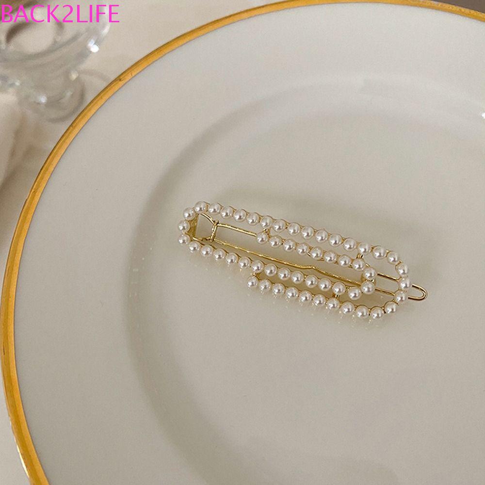 BACK2LIFE Kẹp Tóc Hình Học Bằng Kim Loại Cho Nữ