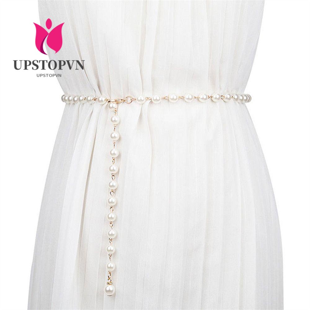 UPSTOPVN Thắt Lưng Màu Trắng Phong Cách Bohemian Thời Trang Cho Nữ