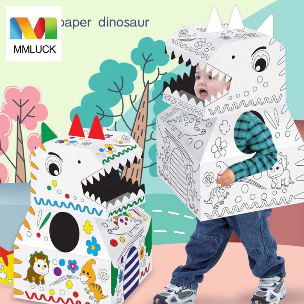 MMLUCK Mô Hình Xe Hơi Khủng Long 3D DIY Nhiều Màu Sắc Dễ Thương Cho Bé