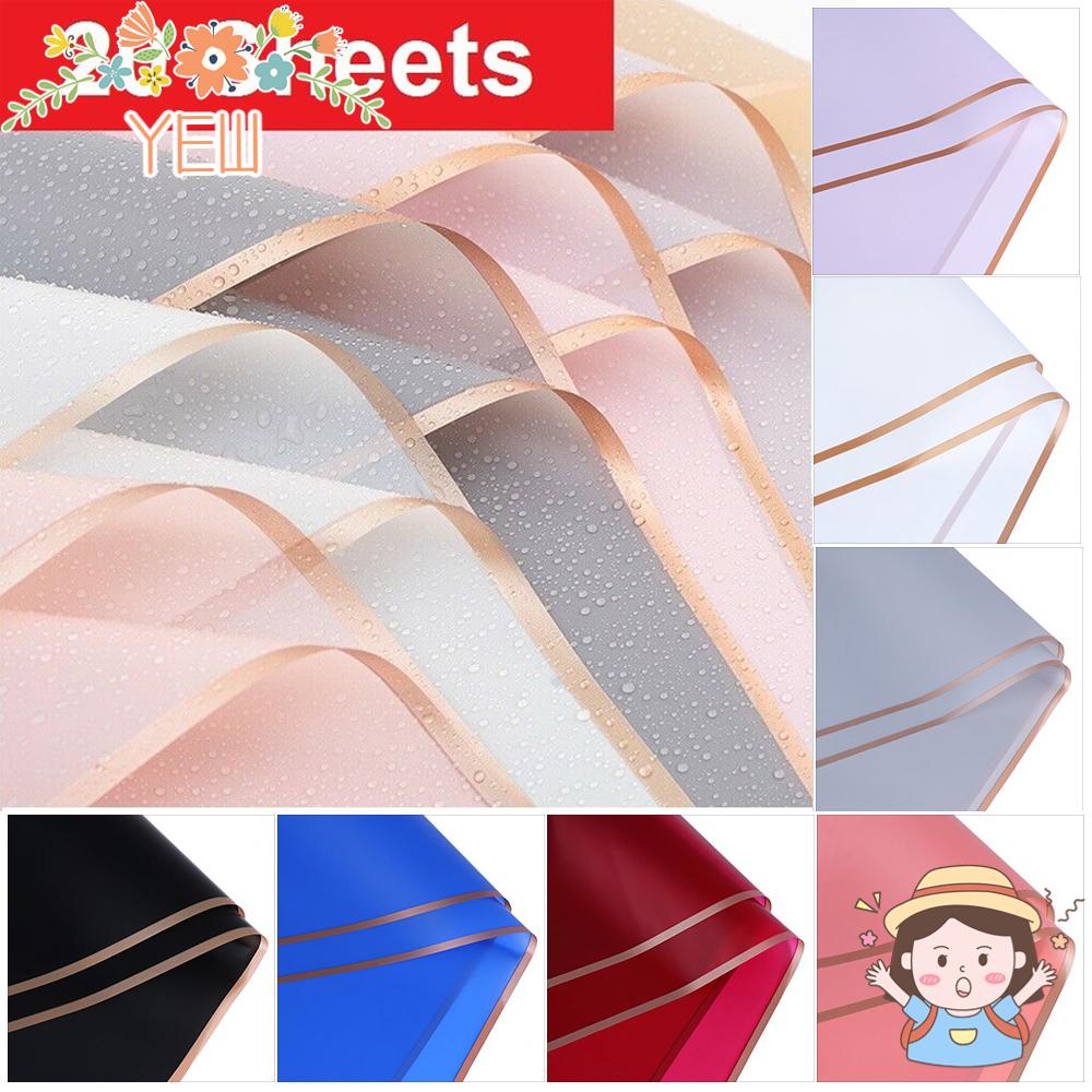 YEW 20 Tờ / Gói Quà Bằng Giấy Dày Viền Vàng Chống Nước