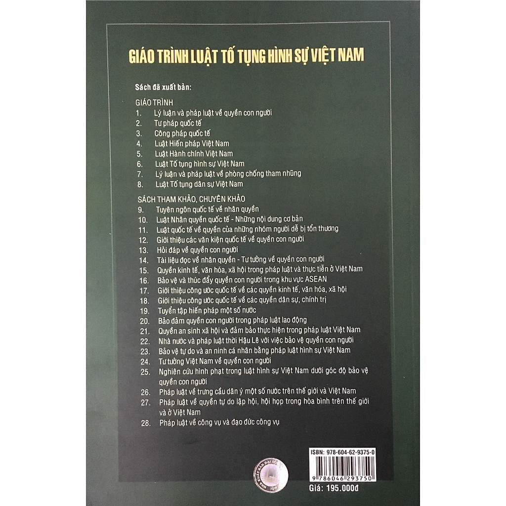 Sách - Giáo Trình Luật Tố Tụng Hình Sự Việt Nam