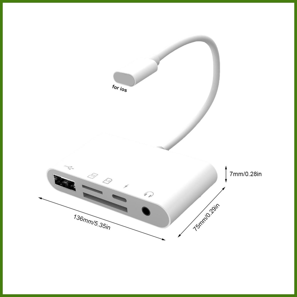 Đầu Đọc Thẻ Nhớ Tốc Độ Cao 5 Trong 1 Cho iPhone