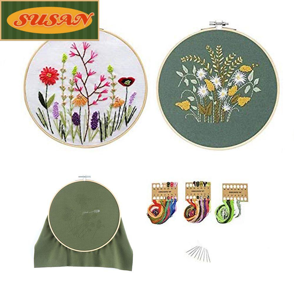 SUSANS Set 2 Cuộn Chỉ Thêu Tranh Chữ Thập Thủ Công DIY