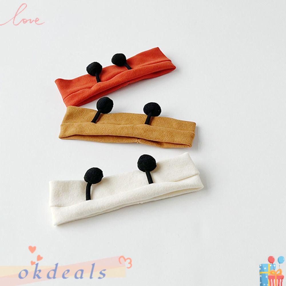 OKDEALS Set 2 Băng Đô Quấn Đầu Bằng Vải Cotton Thiết Kế Ăng Ten Mật Ong Bảo Vệ Cho Bé Sơ Sinh 0-12 Tháng Tuổi