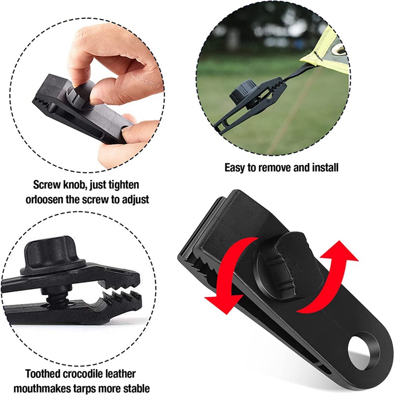 Set 24 Kẹp Cố Định Lều Trại Kèm Vỏ Bọc Tiện Dụng