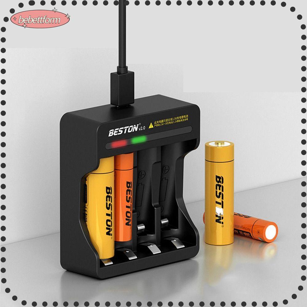 BEBETTERM Cục Sạc Nhanh Thông Minh Có Đèn LED Chỉ Báo Cho Pin AA AAA 1.5V