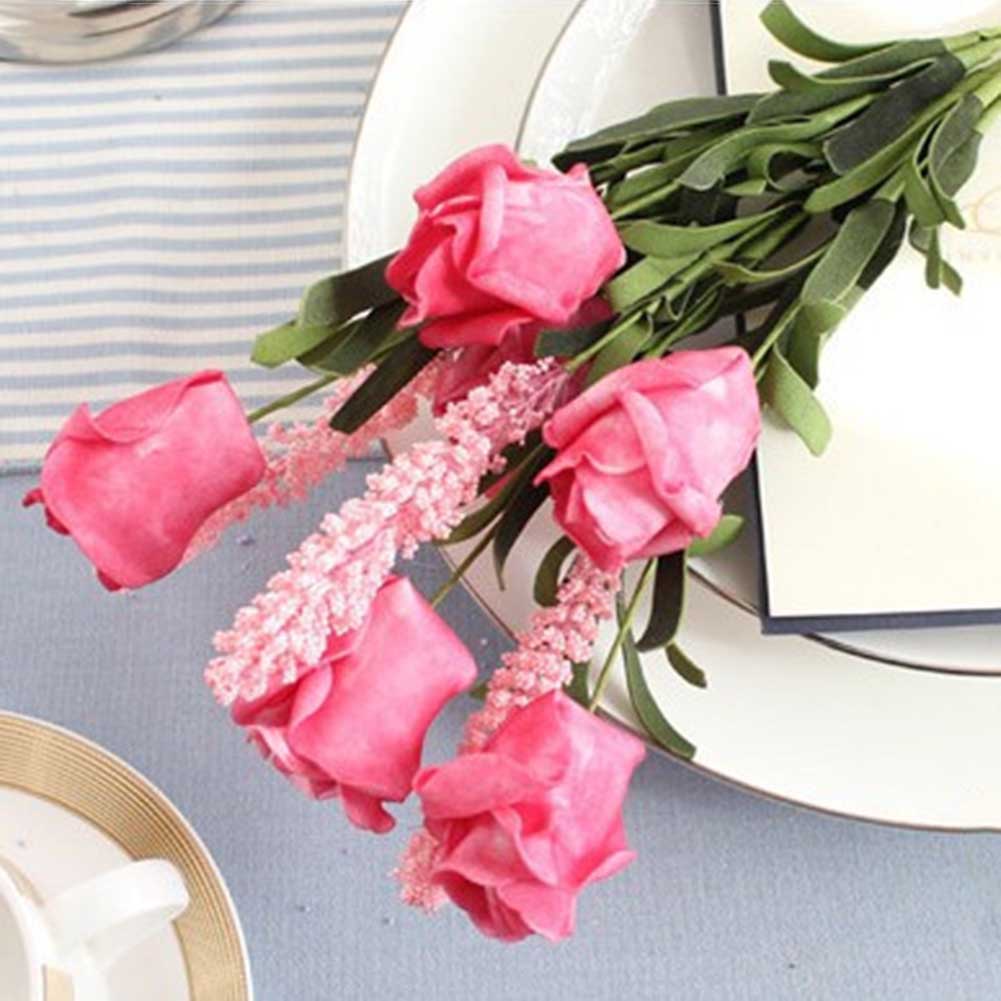 1 Bông Hoa Hồng Nhân Tạo Bằng Xốp Trang Trí Nội Thất Tiệc Cưới DIY