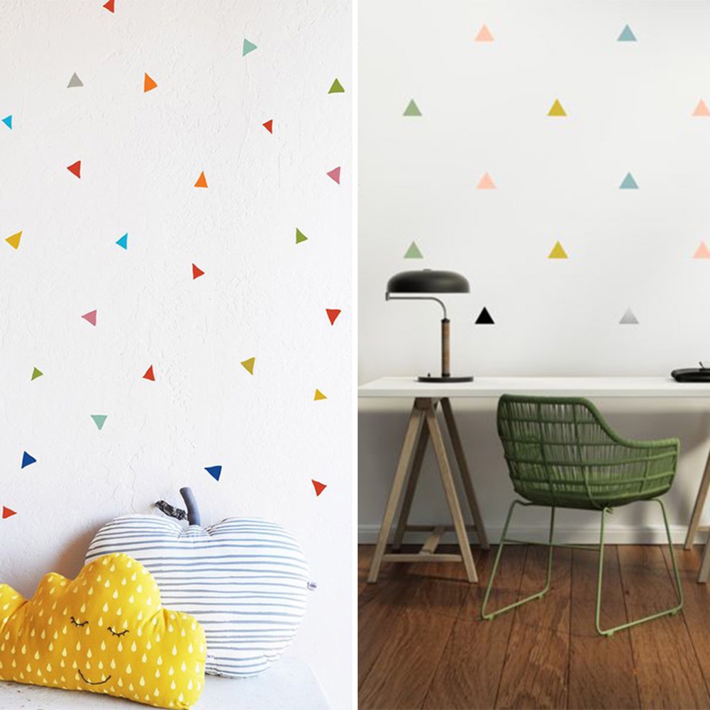 Set 10 / 21 / 42 Miếng Dán Tường Hình Tam Giác Trang Trí Phòng Bé