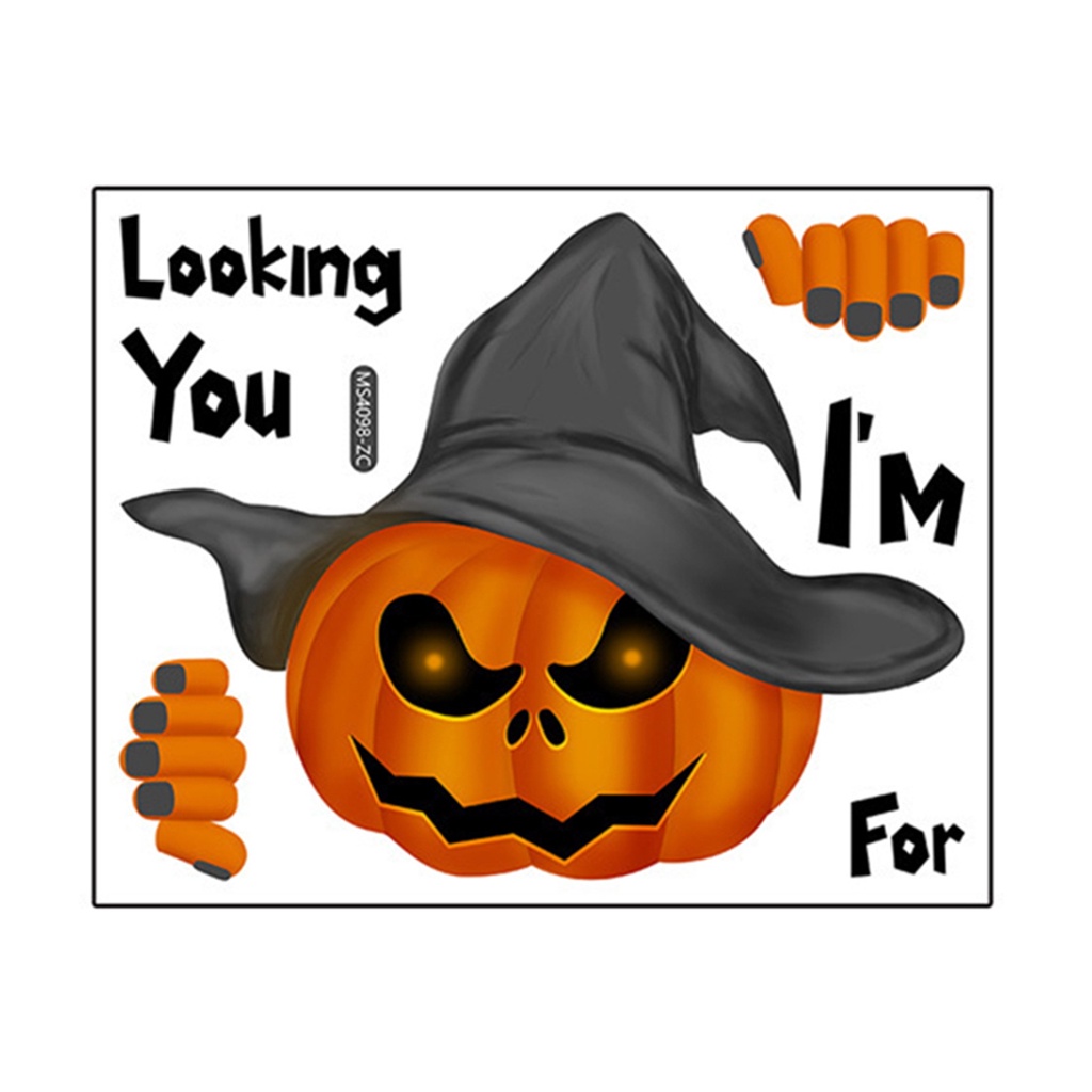 Miếng Dán Toilet In Chữ I 'M Looking For You Creepy Bằng PVC Chống Thấm Nước Độc Đáo Trang Trí Nhà Tắm / Tiệc Halloween