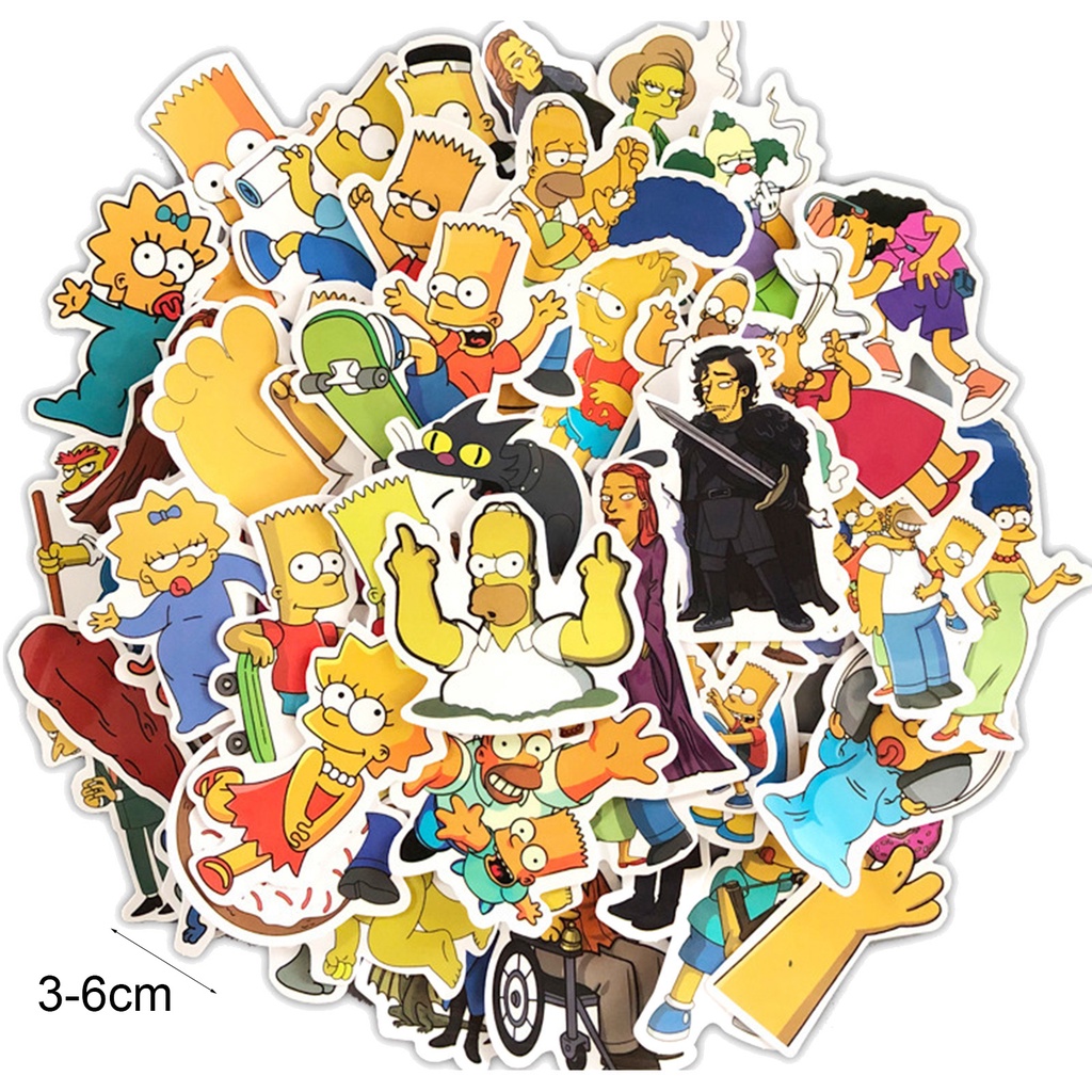Set 50 Miếng Dán PVC Cách Nhiệt Họa Tiết Hoạt Hình Trang Trí Nhật Ký / Nhà Cửa