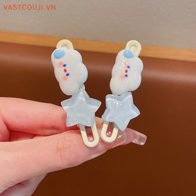Kẹp Tóc Hình Đám Mây / Ngôi Sao / Đám Mây Dễ Thương Cho Bé Gái