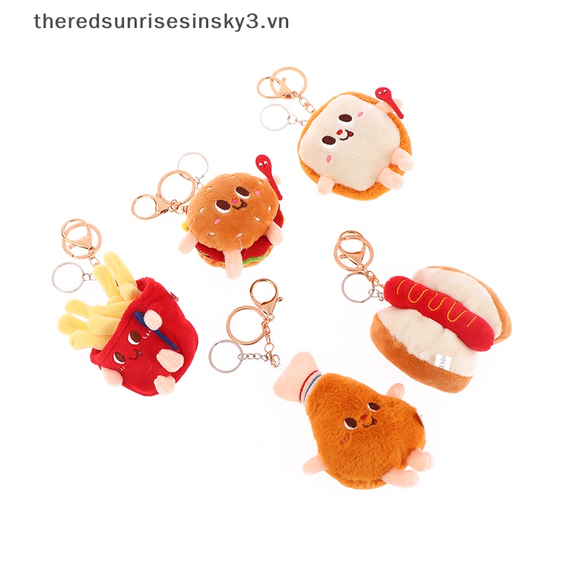 1 Móc Khóa Hình Đồ Ăn Nhồi Bông Ngộ Nghĩnh Thời Trang