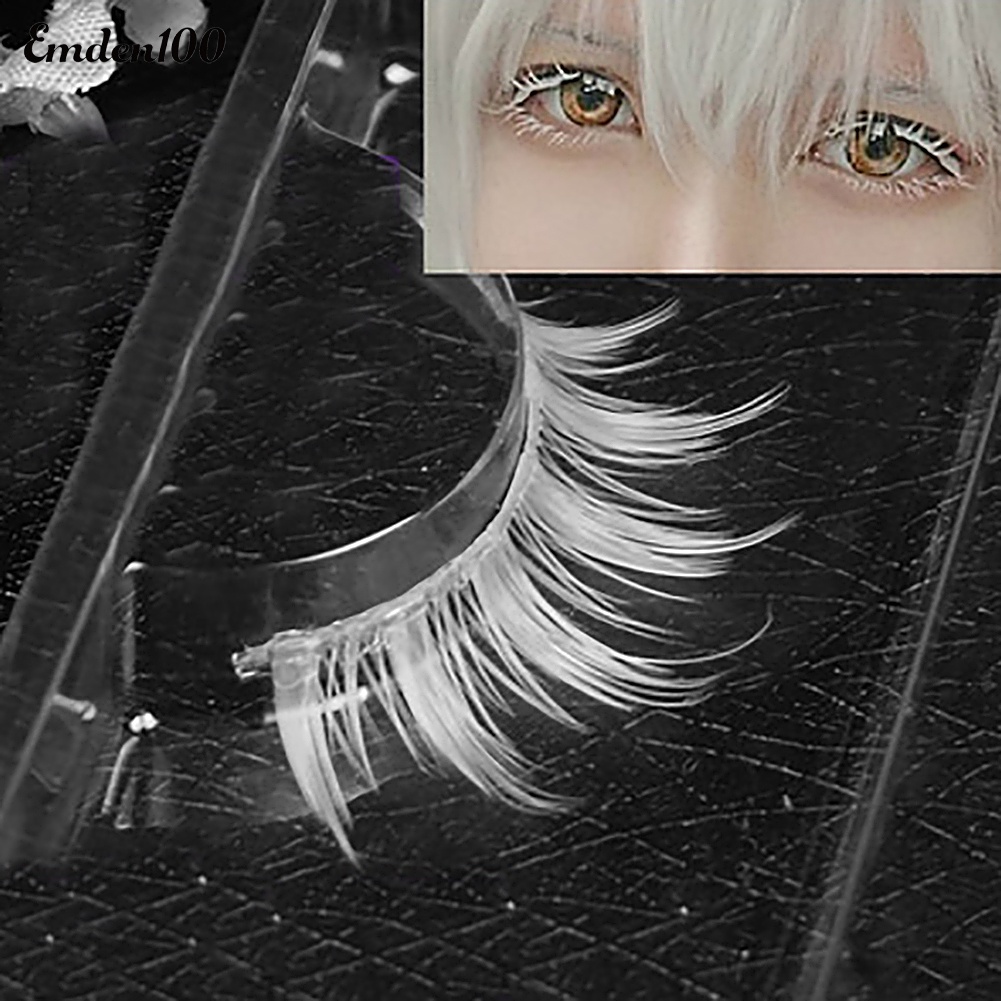 Lông Mi Giả Màu Trắng Trong Suốt Dài Và Dày Tự Nhiên Dùng Để Hóa Trang