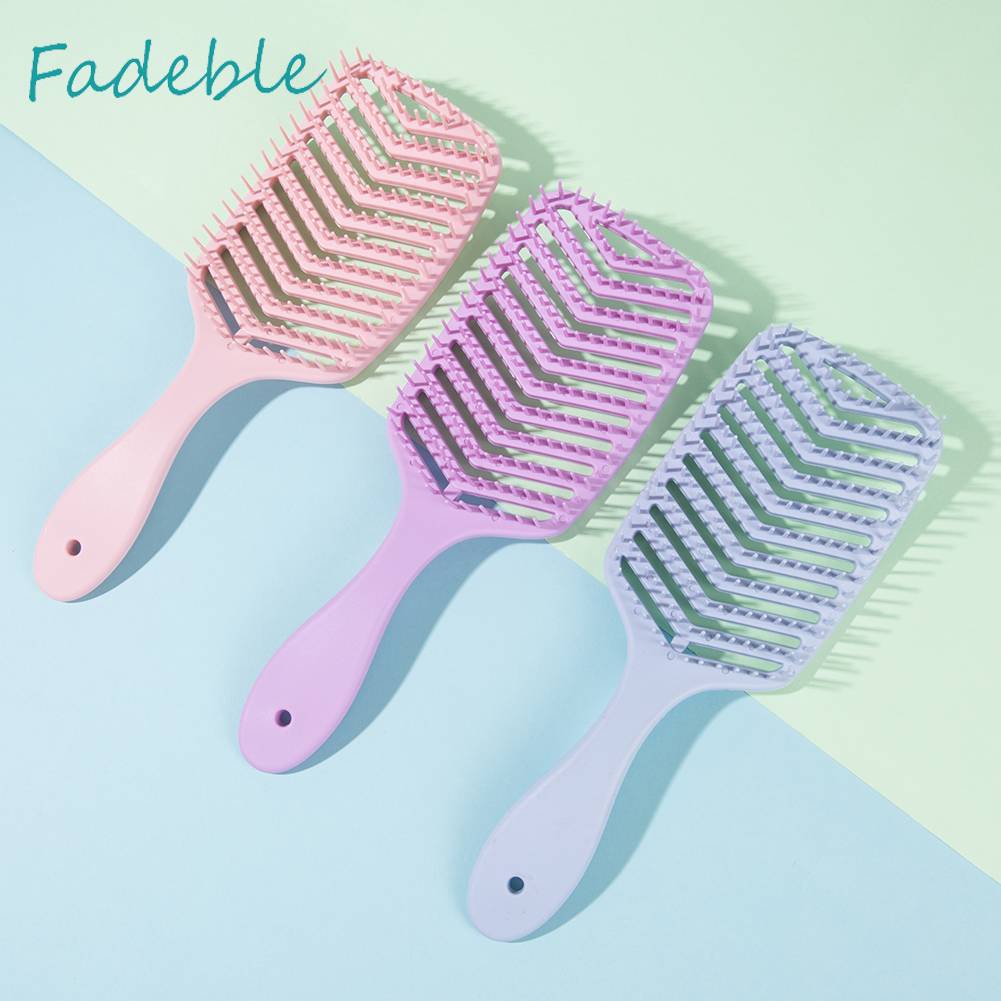 Lược Chải Tóc Hình Chữ V Chống Mòn Thiết Kế Rỗng Chuyên Dụng Cho Salon