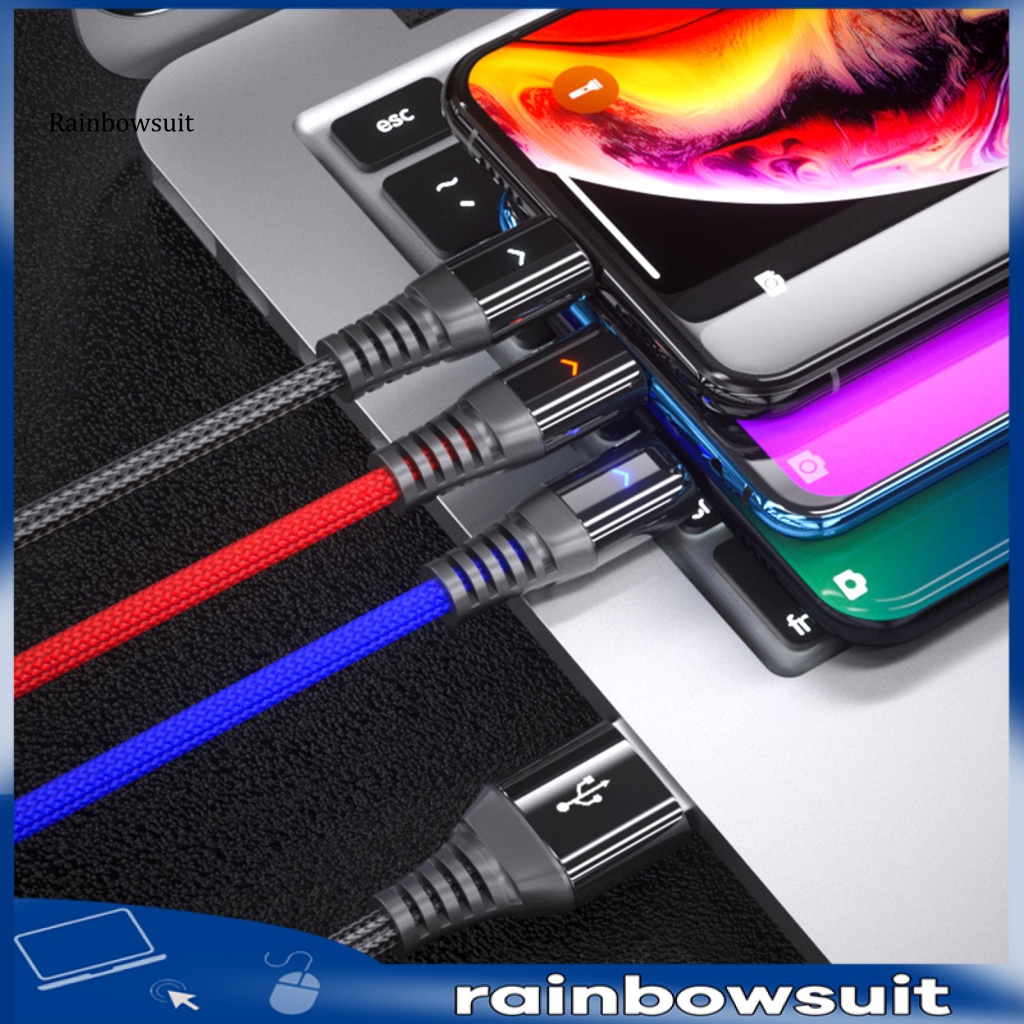 Dây Cáp Sạc USB Type-C 8-pin 3 Trong 1 Đa Năng Dành Cho Văn Phòng