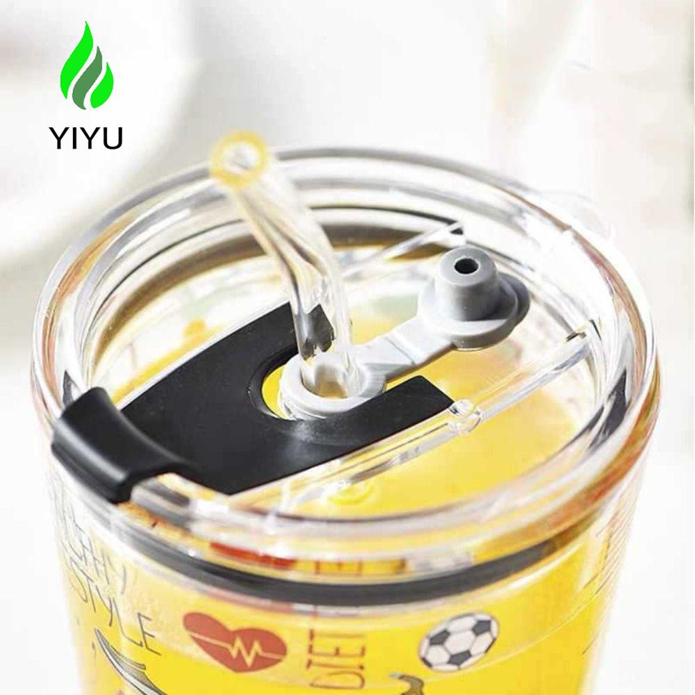 YIYU Nắp Đậy Cốc Nước Bằng Nhựa Trong Suốt Chống Tràn Chống Tràn Tiện Dụng