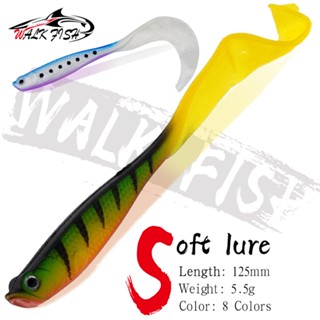 1 Mồi Câu Cá Cao Su Mềm Hình Mắt 3D 12.5cm 5.5g Silicone